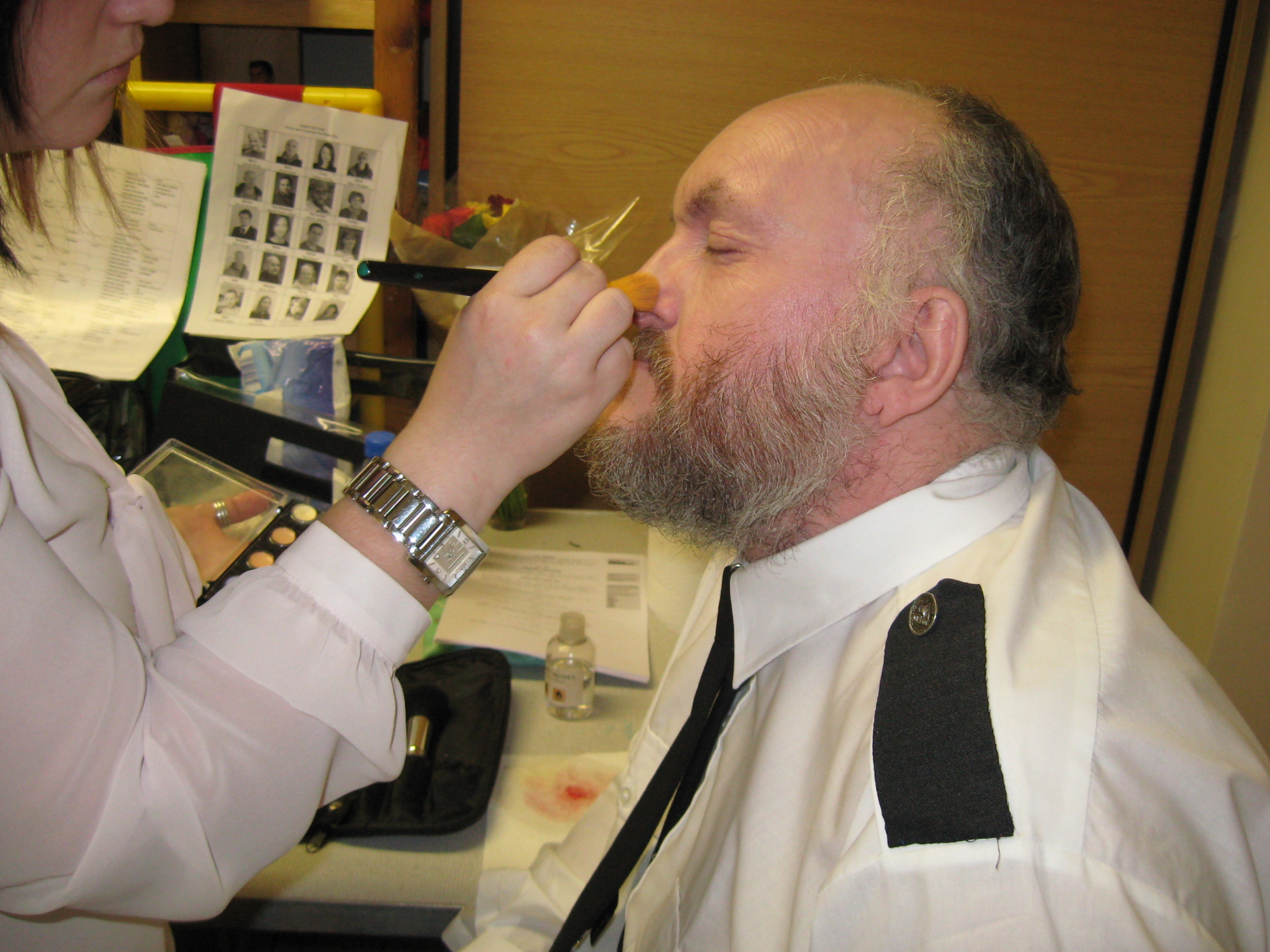 Martin in make-up