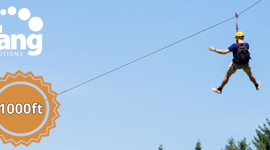 person on zip wire